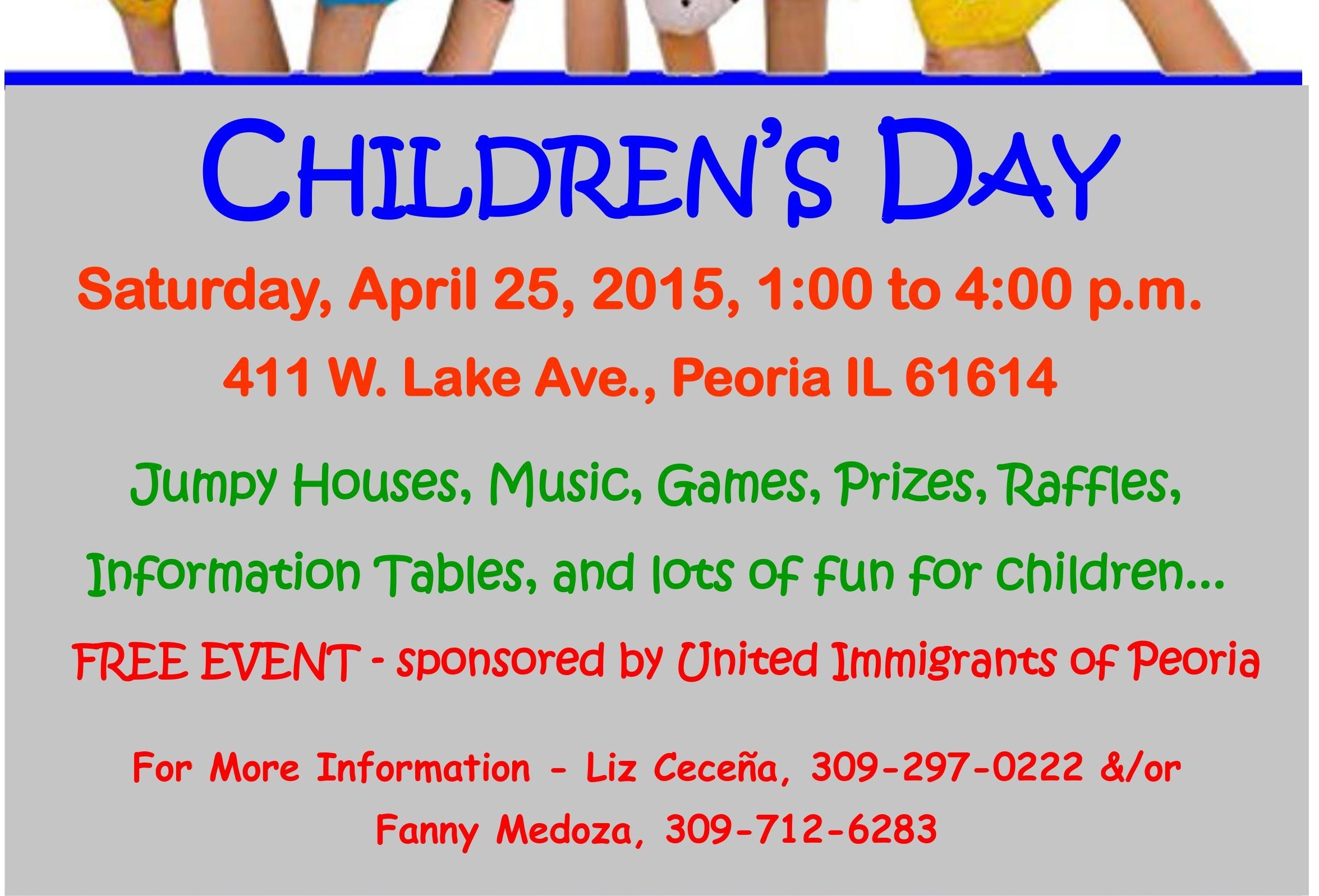Children's Day Special Program in Peoria, IL: April 25, 2015